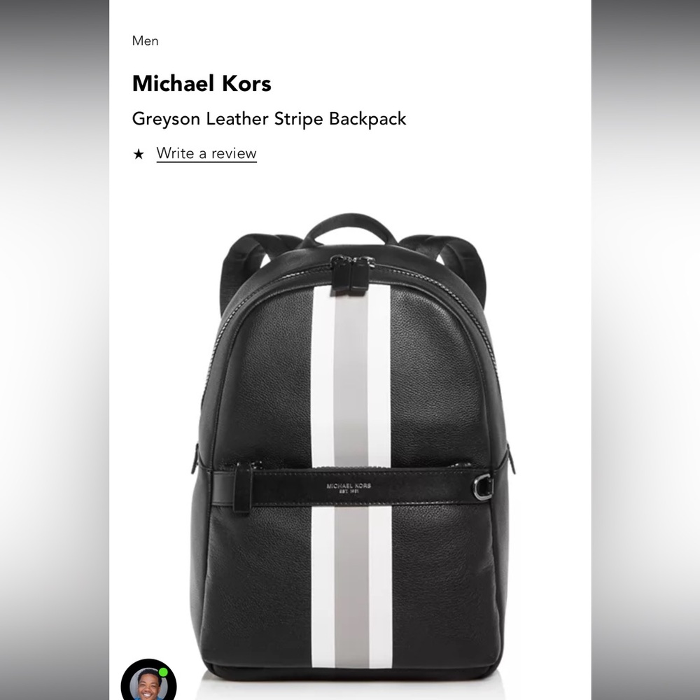 Michael Kors Navy and Black Backpack - Picture 6 of 6
